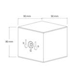 Solar LED wandlamp up downlight Emme - rechte afwerking, Tuin en Terras, Zonne-energie, Verzenden, Minder dan 50 watt, Wandlamp