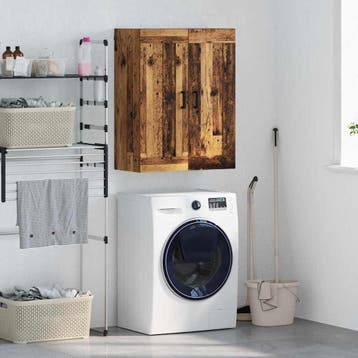 vidaXL Wandkast Oud Hout 69,5 x 34 x 90 cm Bewerkt hout, Minder dan 50 cm, Verzenden, Nieuw, Minder dan 100 cm