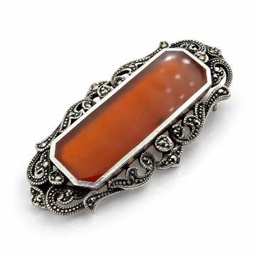Zilver - Broche - Art Deco uit de jaren dertig