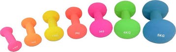 Tunturi Dumbbell set - 2 x 3,0 kg - Neopreen - Fluor Paars -, Sport en Fitness, Fitnessmaterialen, Ophalen of Verzenden, Nieuw