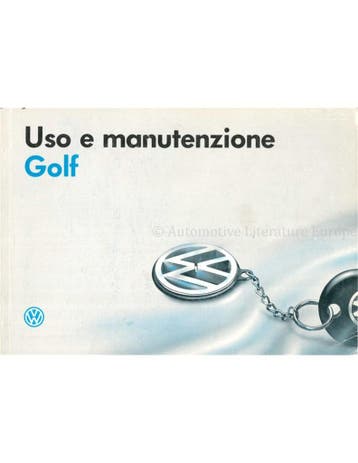 1993 VOLKSWAGEN GOLF INSTRUCTIEBOEKJE ITALIAANS
