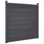 vidaXL Schuttingpaneelset 180x186 cm HKC grijs, Verzenden, Nieuw, Kunststof, 1 tot 2 meter
