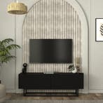 Tv-meubel Nolven kort frame 125x32x47 cm zwart [en.casa], Verzenden, Nieuw