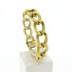 18 Krt. Gouden gourmet schakelarmband, Sieraden, Tassen en Uiterlijk, Armbanden, Ophalen of Verzenden, Gebruikt, Overige kleuren