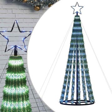 Kerstdecoratie 180cm blauw led | retourdeal 51% korting, Ophalen of Verzenden, Zo goed als nieuw