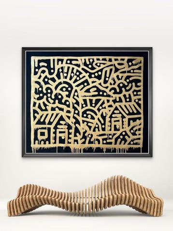 Nuno Barbedo (1983) - Gold village (XL Size Painting)