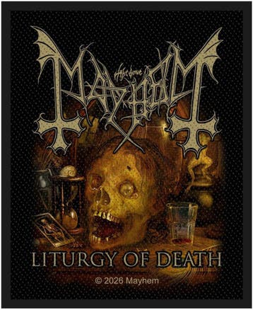 Mayhem - Skull Omega - Patch officiële merchandise, Ophalen of Verzenden, Nieuw, Kleding