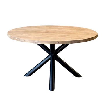Stel uw ronde tafel samen -  140 cm Stalen kruispoot ronde, Ophalen of Verzenden, Nieuw