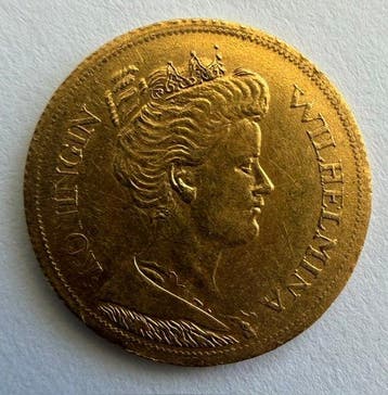 Nederland. Wilhelmina. 5 Gulden Restrike, 1912 (Zonder