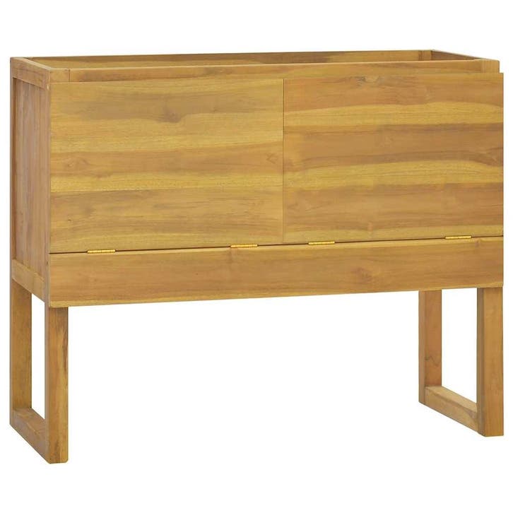 vidaXL Badkamerkast 90x40x75,5 cm massief teakhout, Huis en Inrichting, Kasten | Overige, Nieuw, Verzenden