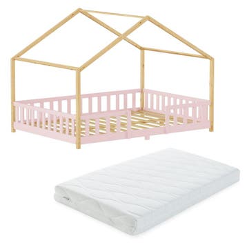 Kinderbed Treviolo met uitvalbeveiliging en matras [en.casa], Verzenden, Nieuw