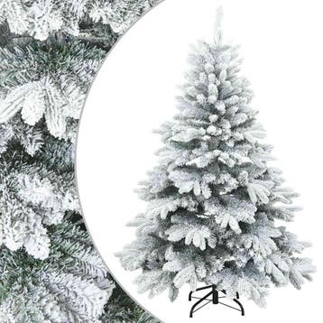 vidaXL Kunst Kerstboom met Geveerde Takken, Sneeuw Bedekt, Verzenden, Nieuw