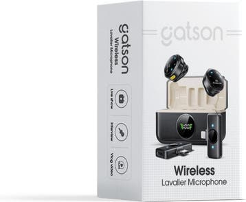 Gatson ProMic Draadloze Microfoon - 2 Mini Stuks - 3 Niveaus, Ophalen of Verzenden, Zo goed als nieuw