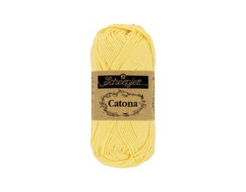 Scheepjes Catona - 10g - 403 Lemonade, Ophalen of Verzenden, Nieuw, Breien of Haken, Wol of Garen