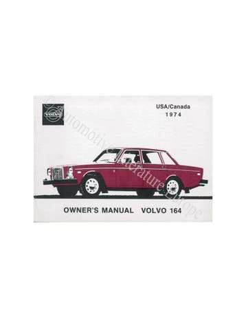 1974 VOLVO 164 INSTRUCTIEBOEKJE ENGELS USA/CANADA, Auto diversen