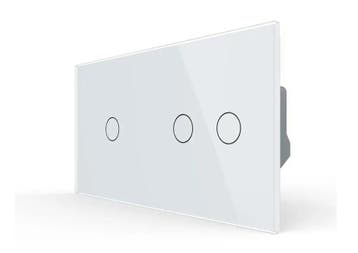 Touchscreen Schakelaar | Wit Glas | Smart Design | 1 + 2 |, Ophalen of Verzenden, Nieuw, Schakelaar
