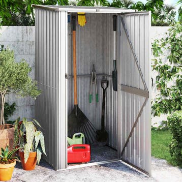 vidaXL Tuinschuur 118,5x97x209,5 cm gegalvaniseerd staal, Tuin en Terras, Verzenden, Nieuw