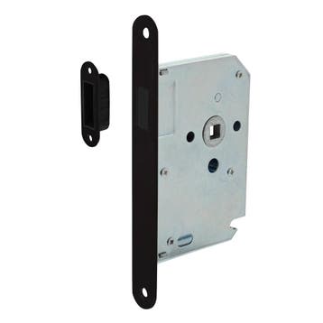 Woningbouw magneet loopslot zwart - voor binnendeur, Ophalen of Verzenden, Nieuw, Overige materialen, Slot