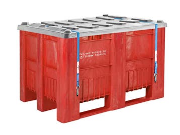 UN-keur palletbox CB1 - 1200x800 mm - UN code 4H2/Y - rood, Ophalen of Verzenden, Nieuw
