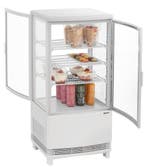Bartscher Mini-koelvitrine | 75L | Wit | 4 Niveuas | Led | 4, Ophalen of Verzenden, Nieuw