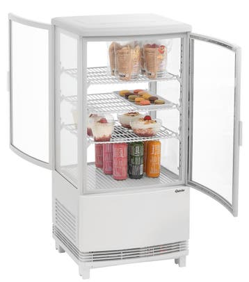 Bartscher Mini-koelvitrine | 75L | Wit | 4 Niveuas | Led | 4, Ophalen of Verzenden, Nieuw
