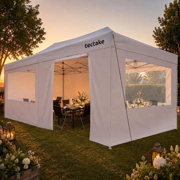 Opvouwbare paviljoen Viola 3x6 m, aluminium, 6 zijpanelen, Tuin en Terras, Partytenten, Verzenden, Nieuw