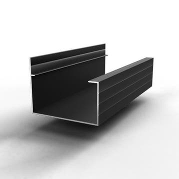 Aluminium goot-2500 mm-Zwart, Ophalen of Verzenden, Nieuw