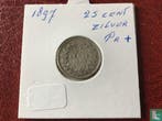 Nederland 25 cents 1897, Verzenden, 5 cent, Losse munt, Goud
