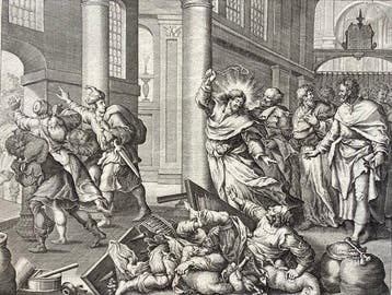 Maarten De Vos (1532-1603), da - La cacciata dei mercanti