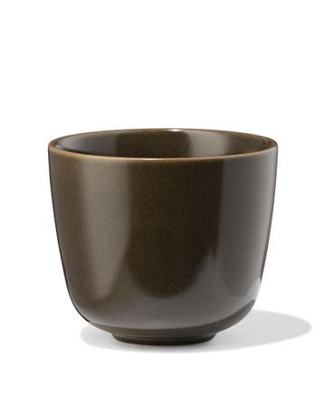 HEMA Cappuccinomok 325ml Puur aardewerk donkerbruin, Huis en Inrichting, Verzenden, Nieuw