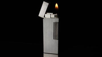Dunill - Lines Pattern Rollagas Lighter - Zonder, Nieuw