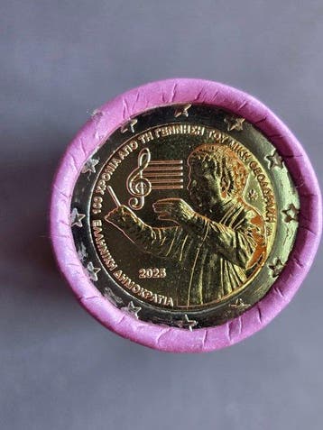 Griekenland. 2 Euro 2025 Mikis Theodorakis (25 coins) in