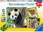 Panda, Tijger en Leeuw Puzzel (3x49 stukjes) | Ravensburger, Verzenden, Nieuw