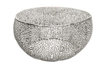 Filigraan design salontafel ABSTRACT BLAD 80cm zilver, Ophalen of Verzenden, Nieuw
