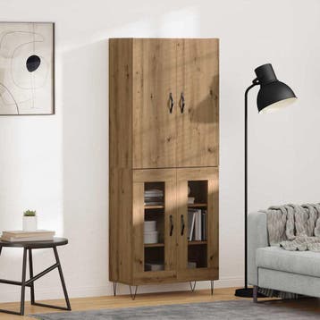 vidaXL buffetkast 2 st Artisan Eiken 69,5 x 34 x 180 cm, Minder dan 50 cm, Verzenden, Nieuw, Minder dan 100 cm