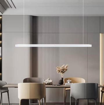 LED Hanglamp 120cm – Moderne Aluminium Plafondlamp Zwart/wit, Verzenden, Nieuw