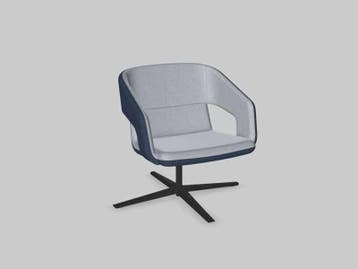 Vergader/loungestoel Twist&Sit aluminium 4-sterframe, Nieuw in verpakking