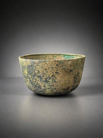 Han-Viet Brons Kom - 8 cm - Rituele kom, Antiek en Kunst