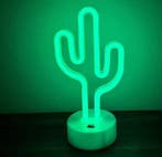 Cactus Neon LED Tafellamp USB en Batterij, Verzenden, Nieuw