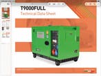Thunder T9000FULL generator aggregaat 7,5 kVA Stage V, Nieuw, 5 tot 10 kVA, Dieselolie, Elektrisch startend
