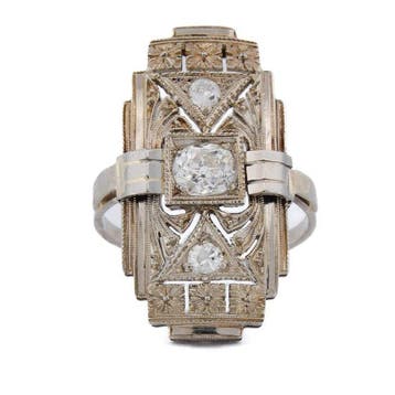 Ring - 18 karaat Witgoud - 0.70ct. tw. Diamant (Natuurlijk), Nieuw