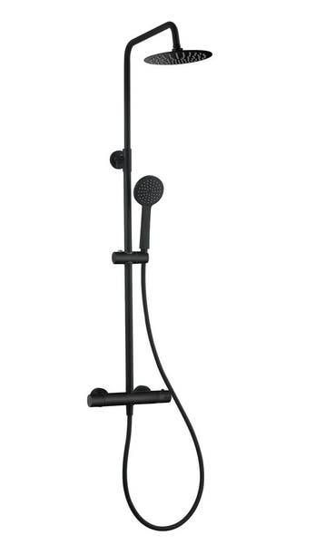 Douchestangset Samar – Zwart Doucheset Voor Regendouche, Verzenden, Nieuw, Douche
