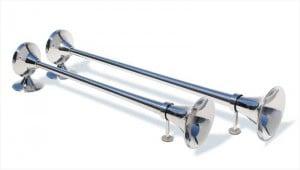 Jumbo RVS luchthoorn dubbel 40CM en 47CM, Watersport en Boten, Ophalen of Verzenden, Nieuw, Motor en Techniek