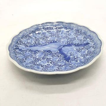 Imari - Bord - Phoenix Motif with Curved Rim -