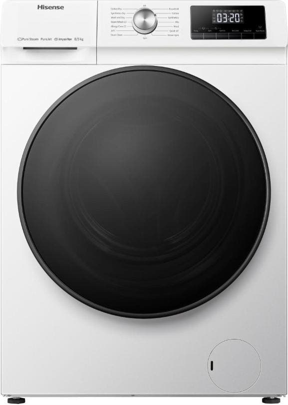 Hisense WDQA8014EVJM - Was-droogcombinatie - 8 kg wassen - 5, Witgoed en Apparatuur, Was-droogcombinaties, Nieuw, 85 tot 90 cm