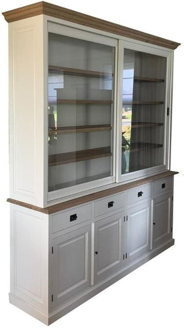 Buffetkast wit met eiken Linne 220 x 240cm, Ophalen of Verzenden, Nieuw