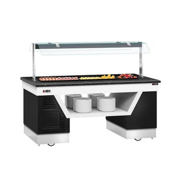 GGM Gastro | Buffet gekoeld BELFAST - 2000mm - met gekoelde, Verzenden, Nieuw in verpakking, Koelen en Vriezen