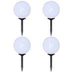 vidaXL Tuinpadlampen 4 st met grondpin LED 30 cm, Tuin en Terras, Buitenverlichting, Verzenden, Nieuw, Kunststof