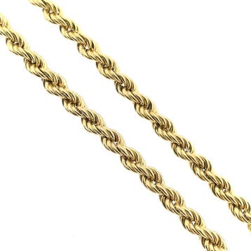 Gouden gedraaide schakelketting, Ophalen of Verzenden, Gebruikt, Goud, Goud