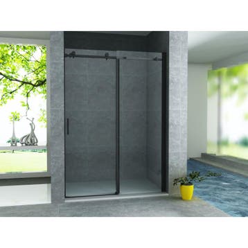 Nisdeur Schuif Verstelbaar Mat zwart 120 x 200 cm (Badkamer), Ophalen of Verzenden, Nieuw
